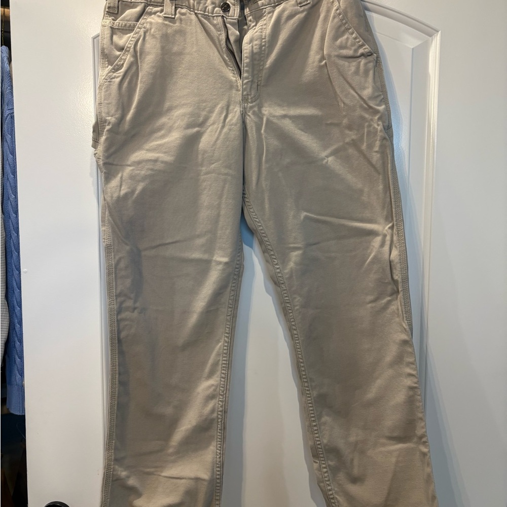 Carhartt 33 x 32 Men's Khaki Pants